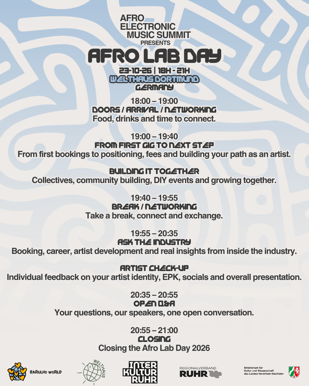 AFRO LAB DAY by AEM SUMMIT - 23-OCT-26 @ Junkyard Dortmund